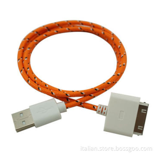 For iphone4/4s nylon braided USB cable with charging & sync data function